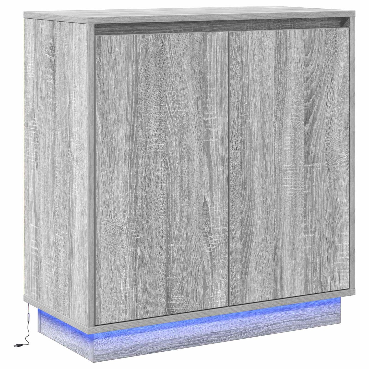 LED Sideboard voor Grijs sonoma 71 x 34,5 x 75 cm Bewerkt hout is nu te koop bij PeponiXL, paradijselijk wonen!