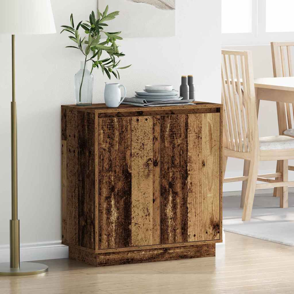 LED Sideboard voor Oud hout 71 x 34,5 x 75 cm Bewerkt hout is nu te koop bij PeponiXL, paradijselijk wonen!