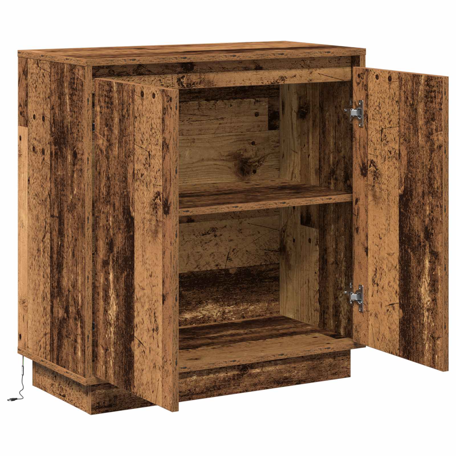 LED Sideboard voor Oud hout 71 x 34,5 x 75 cm Bewerkt hout is nu te koop bij PeponiXL, paradijselijk wonen!