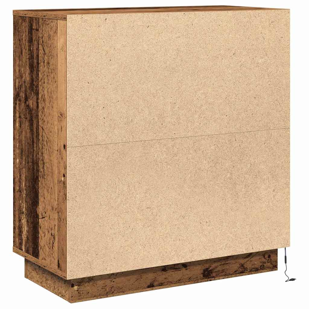 LED Sideboard voor Oud hout 71 x 34,5 x 75 cm Bewerkt hout is nu te koop bij PeponiXL, paradijselijk wonen!