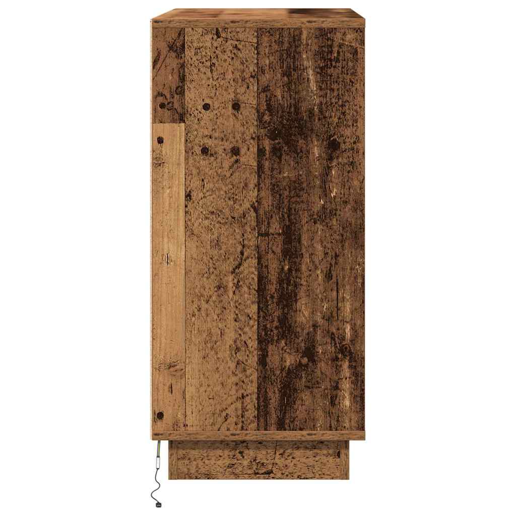 LED Sideboard voor Oud hout 71 x 34,5 x 75 cm Bewerkt hout is nu te koop bij PeponiXL, paradijselijk wonen!
