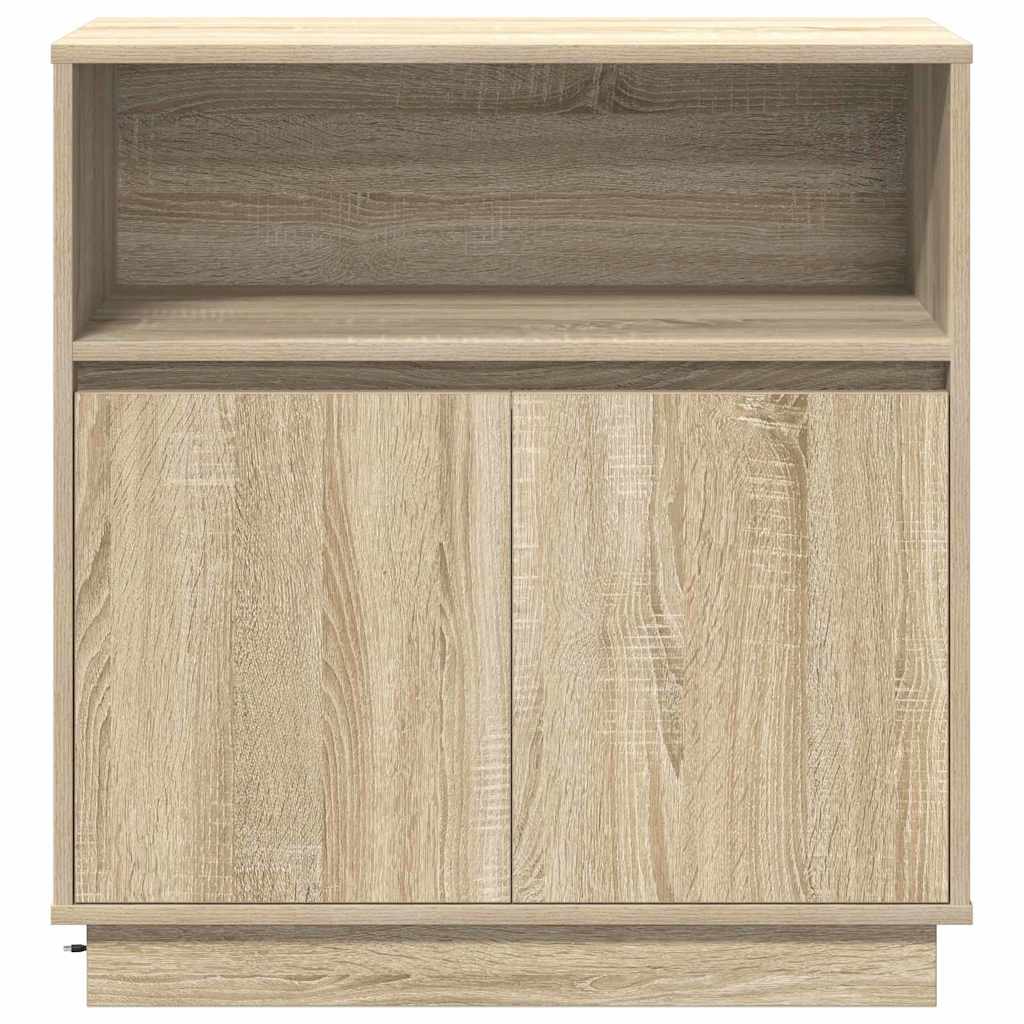 LED Sideboard Sonoma Eiken 71 x 34,5 x 75 cm Bewerkt hout is nu te koop bij PeponiXL, paradijselijk wonen!