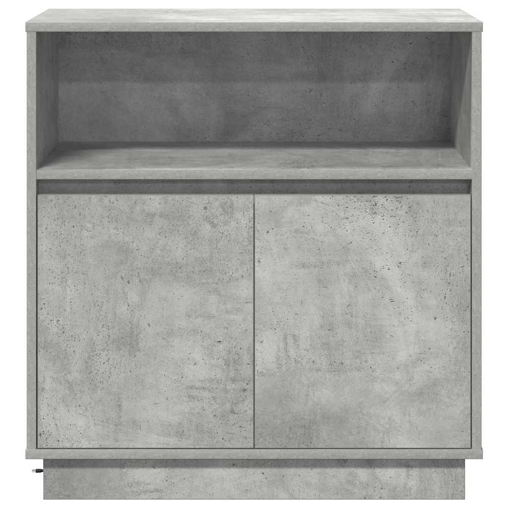 LED Sideboard Betongrijs 71 x 34,5 x 75 cm Bewerkt hout is nu te koop bij PeponiXL, paradijselijk wonen!