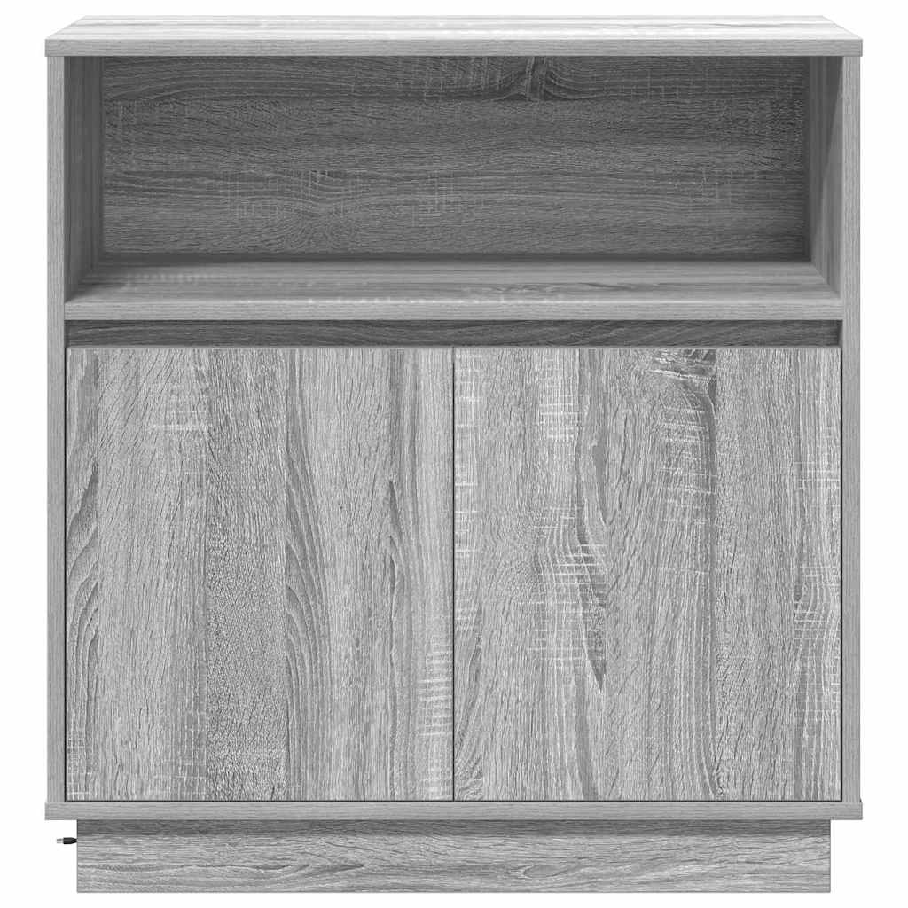 LED Sideboard Grijs Sonoma 71 x 34,5 x 75 cm Bewerkt hout is nu te koop bij PeponiXL, paradijselijk wonen!