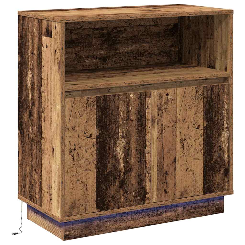 LED Sideboard Oudhout 71 x 34,5 x 75 cm Bewerkt hout is nu te koop bij PeponiXL, paradijselijk wonen!
