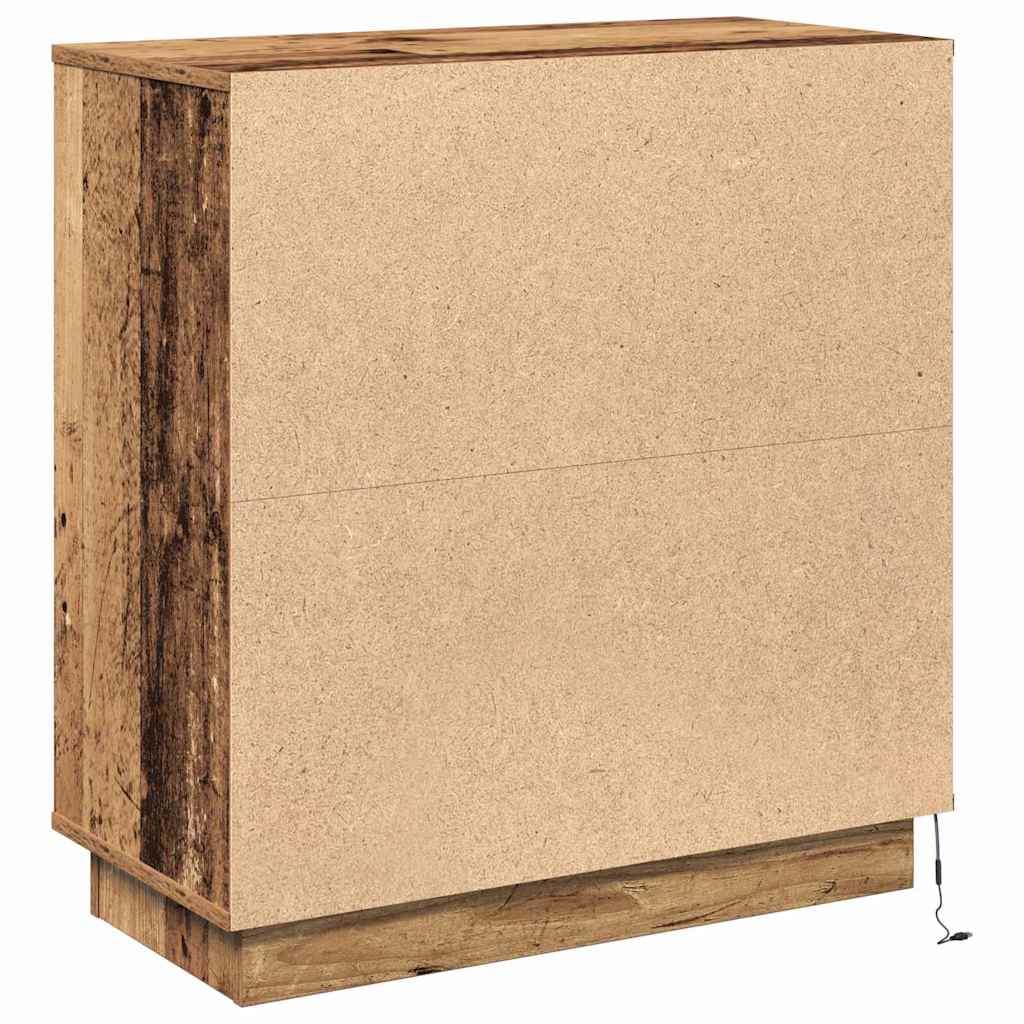 LED Sideboard Oudhout 71 x 34,5 x 75 cm Bewerkt hout is nu te koop bij PeponiXL, paradijselijk wonen!