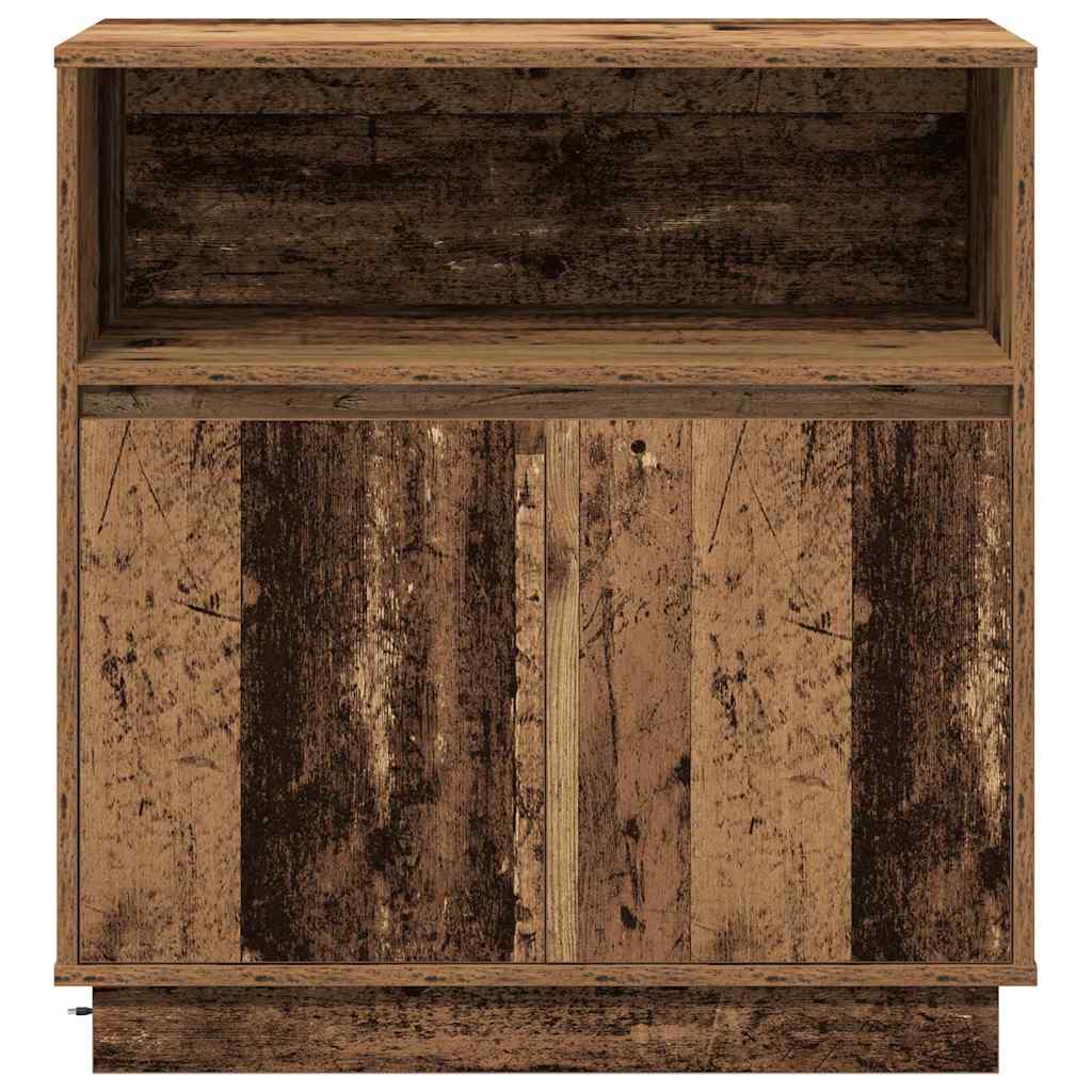 LED Sideboard Oudhout 71 x 34,5 x 75 cm Bewerkt hout is nu te koop bij PeponiXL, paradijselijk wonen!