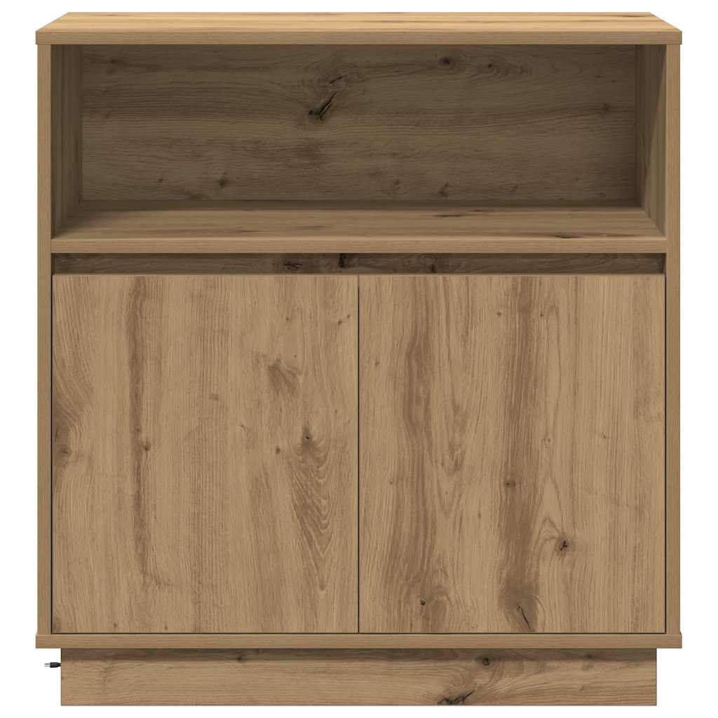 LED Sideboard Artisan Eiken 71 x 34,5 x 75 cm Bewerkt hout is nu te koop bij PeponiXL, paradijselijk wonen!