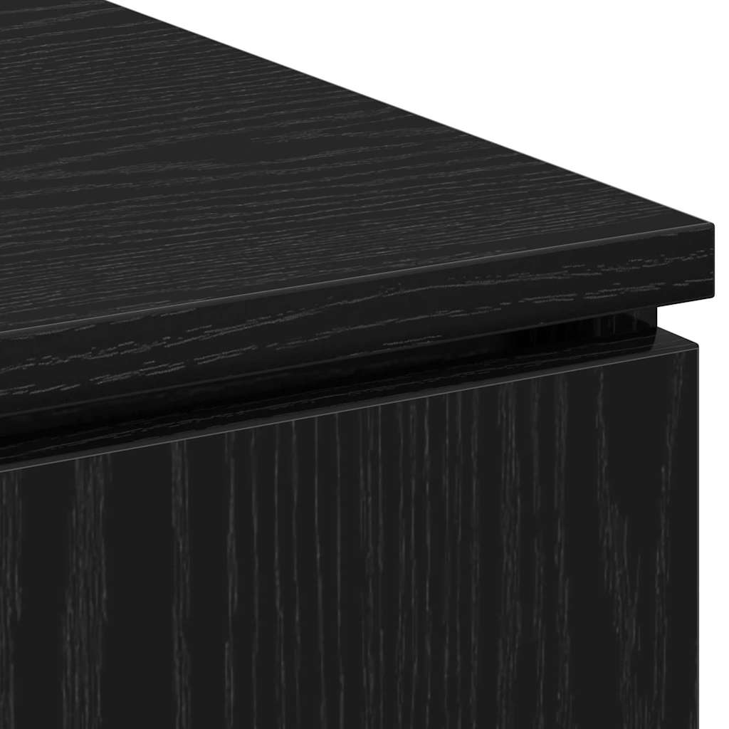 TV-kast Zwart Eiken 100 x 38 x 49 cm Bewerkt hout is nu te koop bij PeponiXL, paradijselijk wonen!