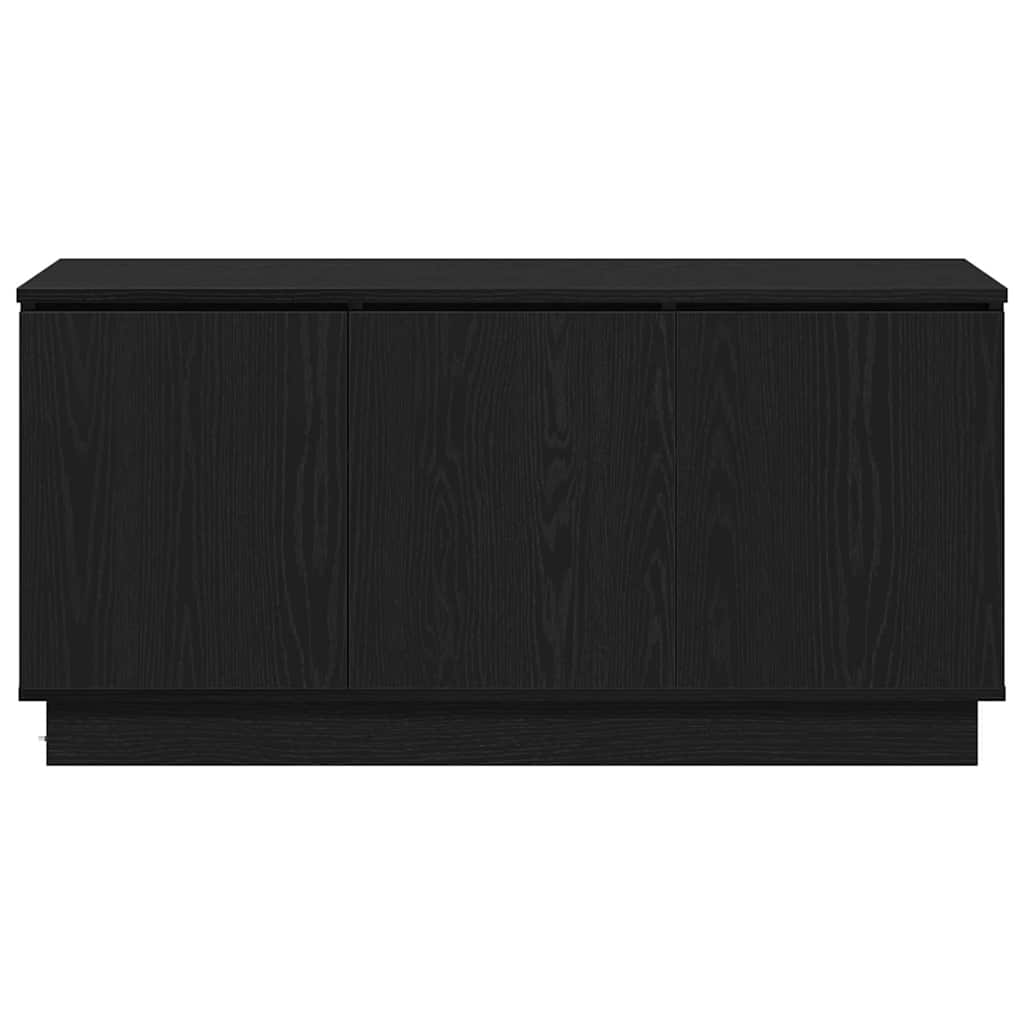 TV-kast Zwart Eiken 100 x 38 x 49 cm Bewerkt hout is nu te koop bij PeponiXL, paradijselijk wonen!