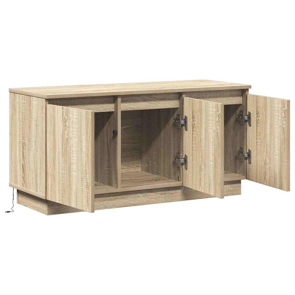 TV-kast Sonoma Eiken 100 x 38 x 49 cm Bewerkt hout is nu te koop bij PeponiXL, paradijselijk wonen!