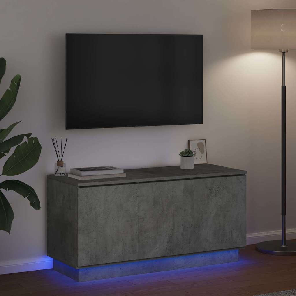 TV-kast Beton Grijs 100 x 38 x 49 cm Bewerkt hout is nu te koop bij PeponiXL, paradijselijk wonen!