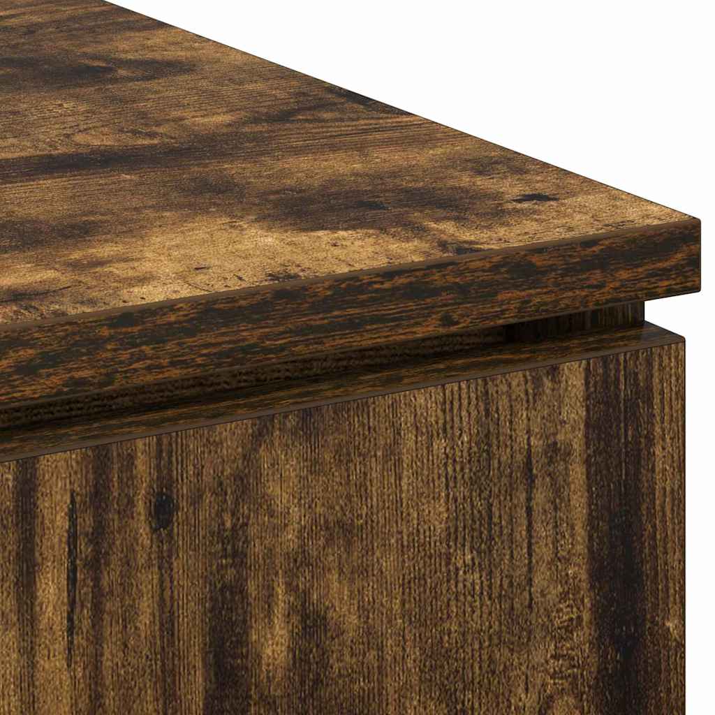 TV-kast Gerookt eiken 100 x 38 x 49 cm Bewerkt hout is nu te koop bij PeponiXL, paradijselijk wonen!