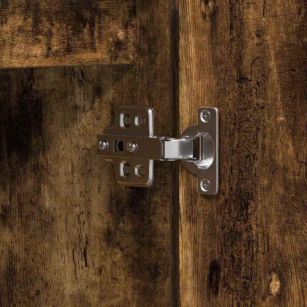 TV-kast Gerookt eiken 100 x 38 x 49 cm Bewerkt hout is nu te koop bij PeponiXL, paradijselijk wonen!