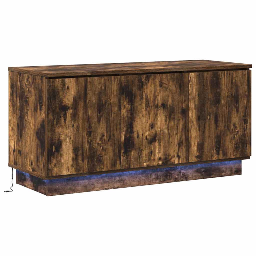 TV-kast Gerookt eiken 100 x 38 x 49 cm Bewerkt hout is nu te koop bij PeponiXL, paradijselijk wonen!