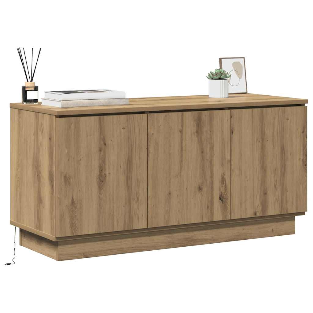 TV-kast Artisan Eiken 100 x 38 x 49 cm Bewerkt hout is nu te koop bij PeponiXL, paradijselijk wonen!