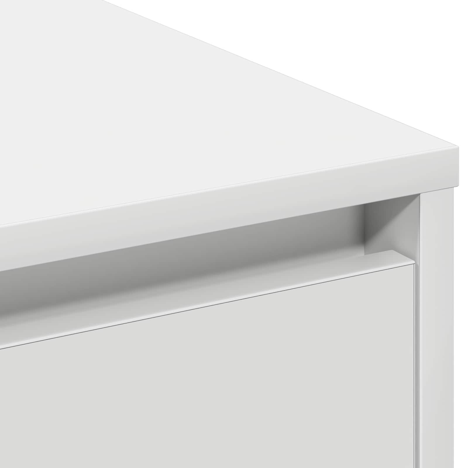 LED Sideboard Wit 90 x 32 x 75 cm Bewerkt hout is nu te koop bij PeponiXL, paradijselijk wonen!