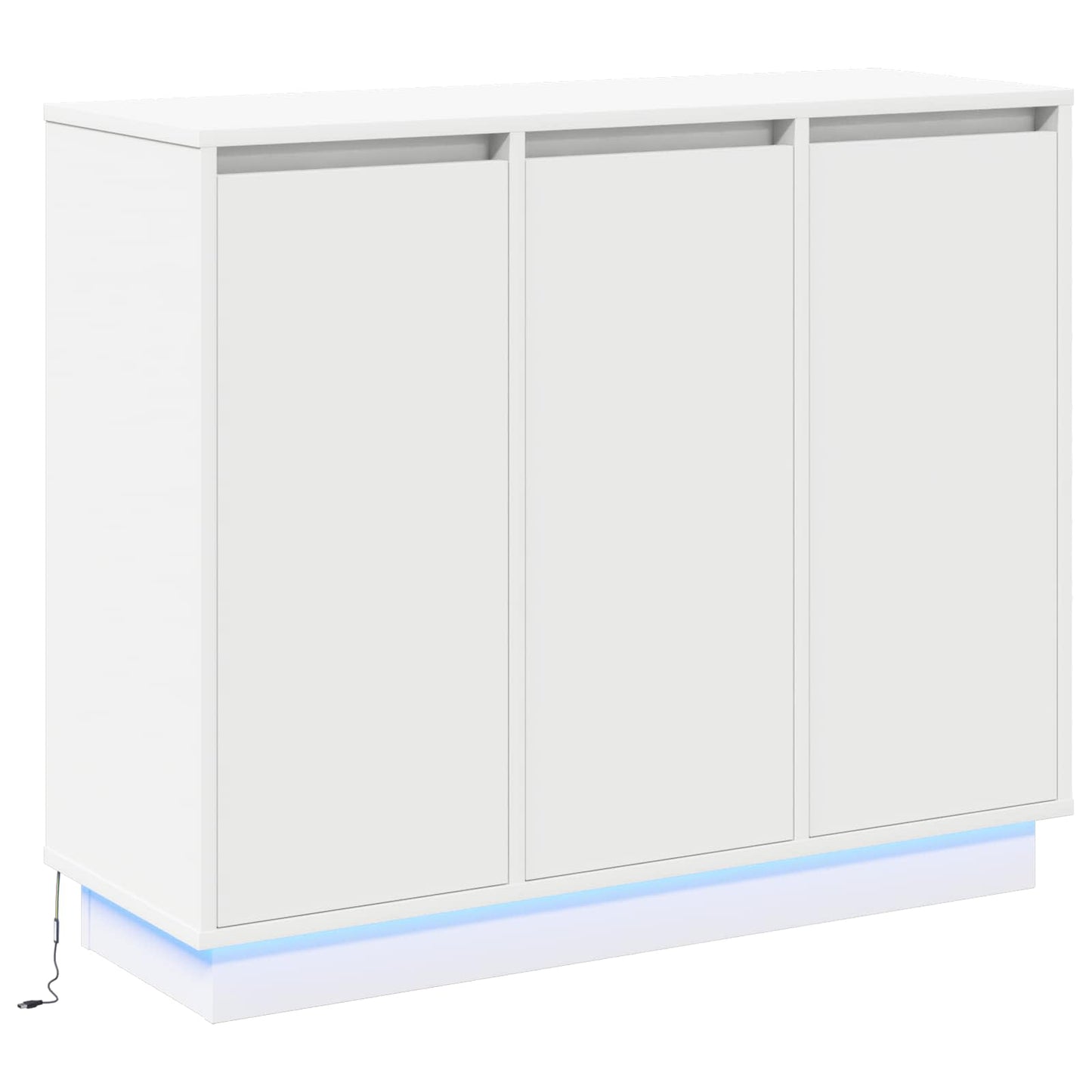 LED Sideboard Wit 90 x 32 x 75 cm Bewerkt hout is nu te koop bij PeponiXL, paradijselijk wonen!