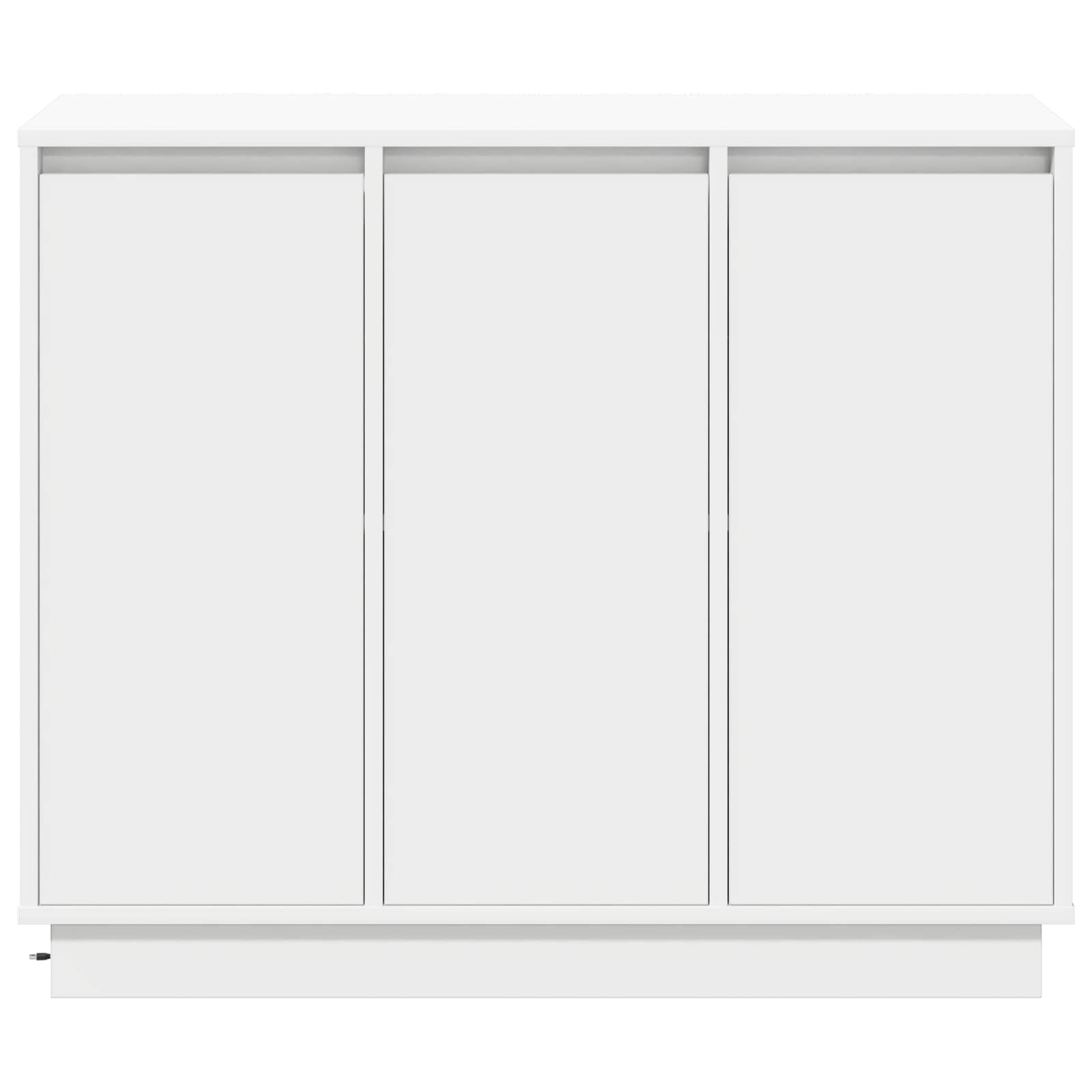 LED Sideboard Wit 90 x 32 x 75 cm Bewerkt hout is nu te koop bij PeponiXL, paradijselijk wonen!