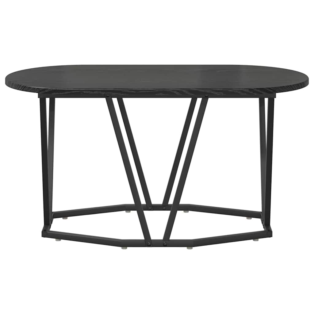 Salontafel Zwart Eiken 80 x 40 x 40.5 cm Bewerkt hout en metaal is nu te koop bij PeponiXL, paradijselijk wonen!