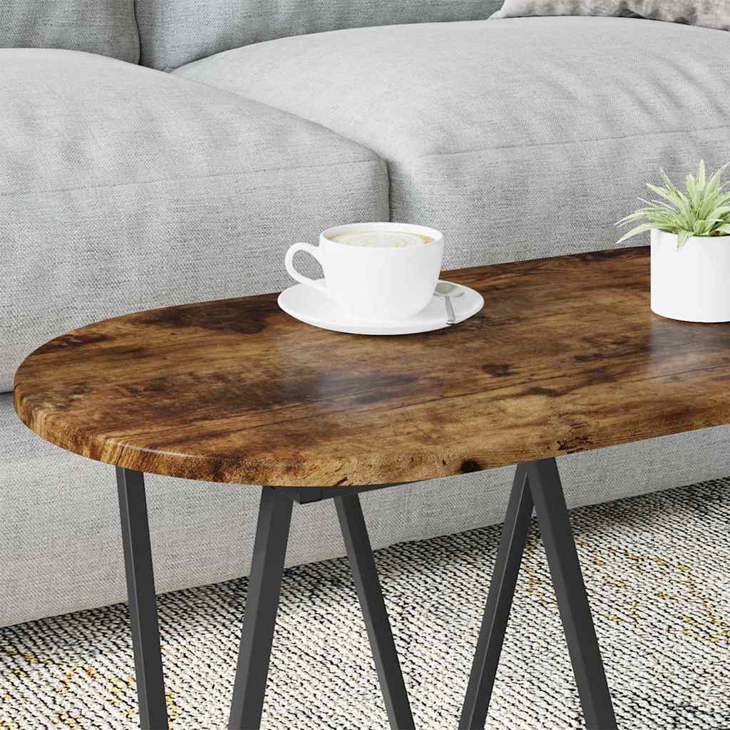 Salontafel Gerookt eiken 80 x 40 x 40.5 cm is nu te koop bij PeponiXL, paradijselijk wonen!