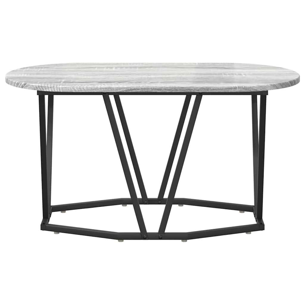 Salontafel Grijs 80 x 40 x 40.5 cm Bewerkt hout en metaal is nu te koop bij PeponiXL, paradijselijk wonen!