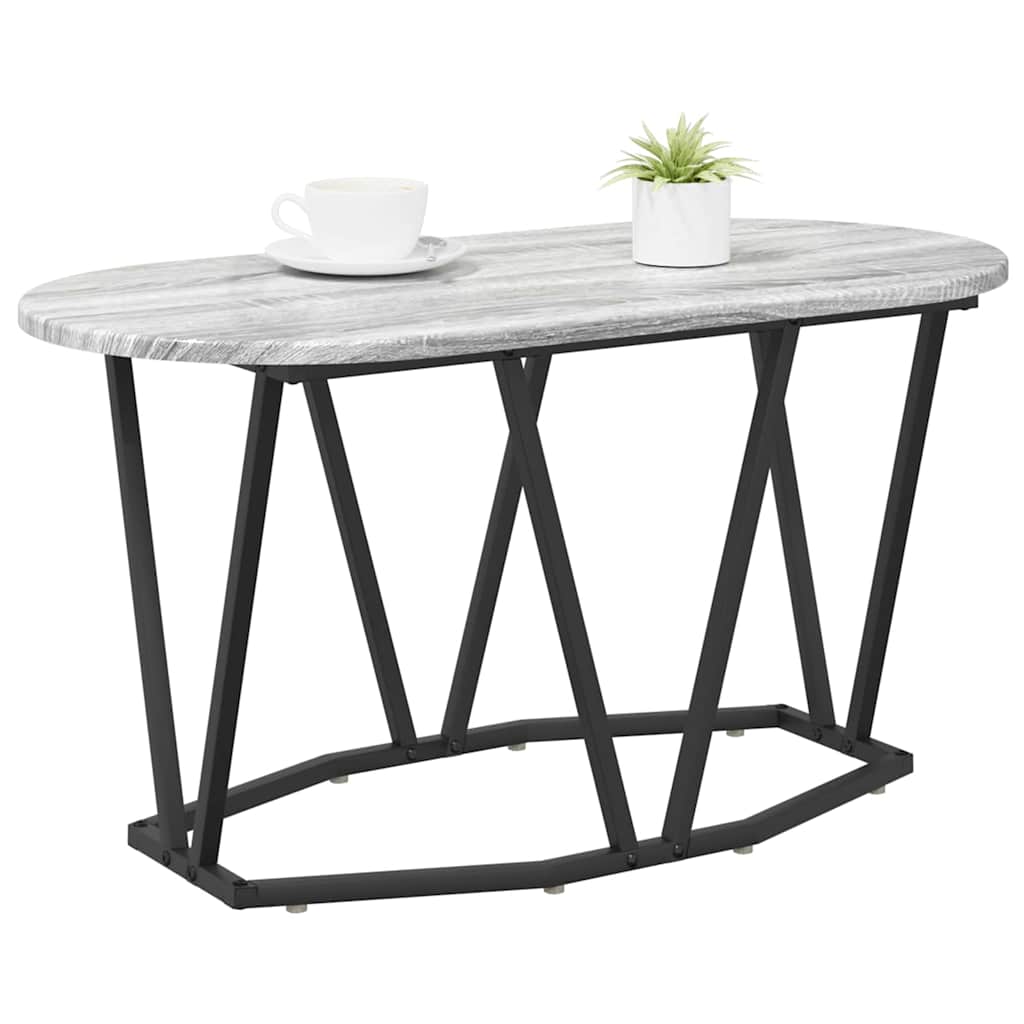 Salontafel Grijs 80 x 40 x 40.5 cm Bewerkt hout en metaal is nu te koop bij PeponiXL, paradijselijk wonen!