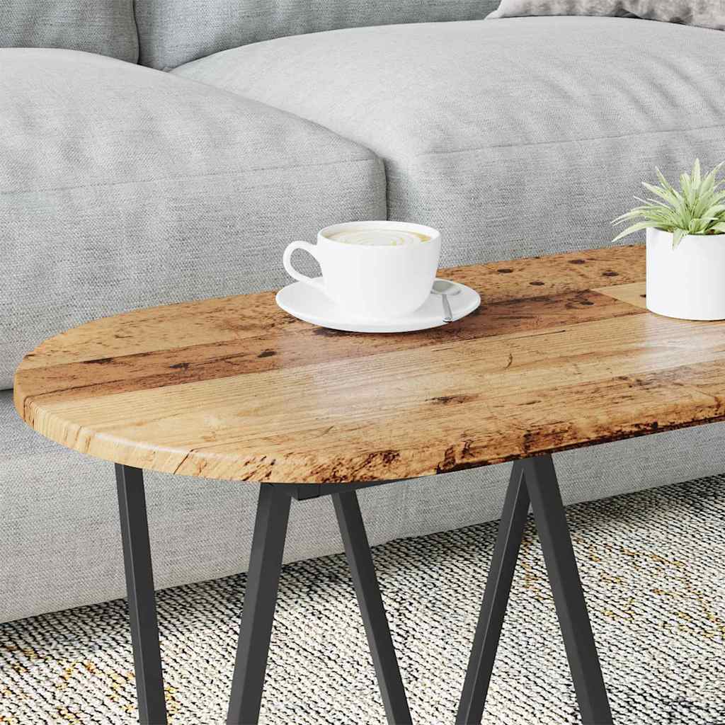 Salontafel Oud Hout 80 x 40 x 40.5 cm Bewerkt hout en metaal is nu te koop bij PeponiXL, paradijselijk wonen!