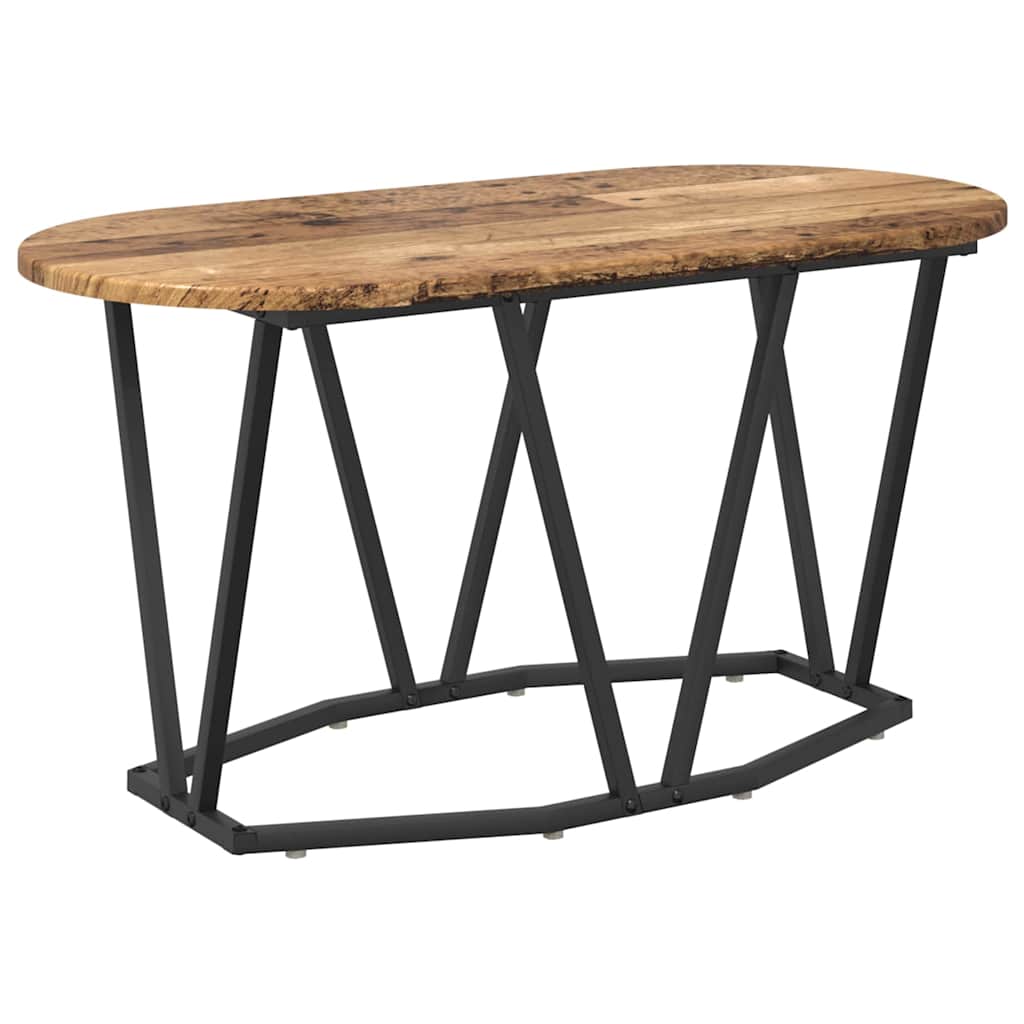 Salontafel Oud Hout 80 x 40 x 40.5 cm Bewerkt hout en metaal is nu te koop bij PeponiXL, paradijselijk wonen!