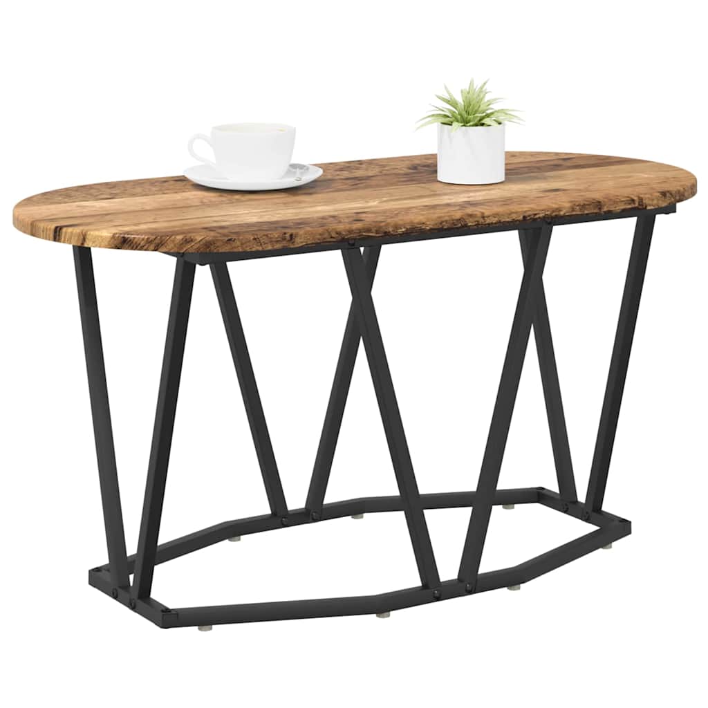 Salontafel Oud Hout 80 x 40 x 40.5 cm Bewerkt hout en metaal is nu te koop bij PeponiXL, paradijselijk wonen!