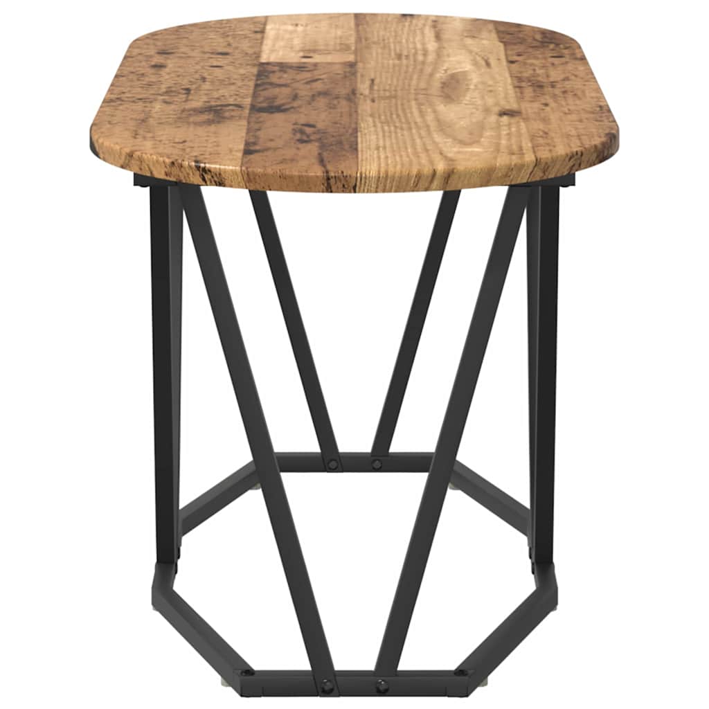 Salontafel Oud Hout 80 x 40 x 40.5 cm Bewerkt hout en metaal is nu te koop bij PeponiXL, paradijselijk wonen!