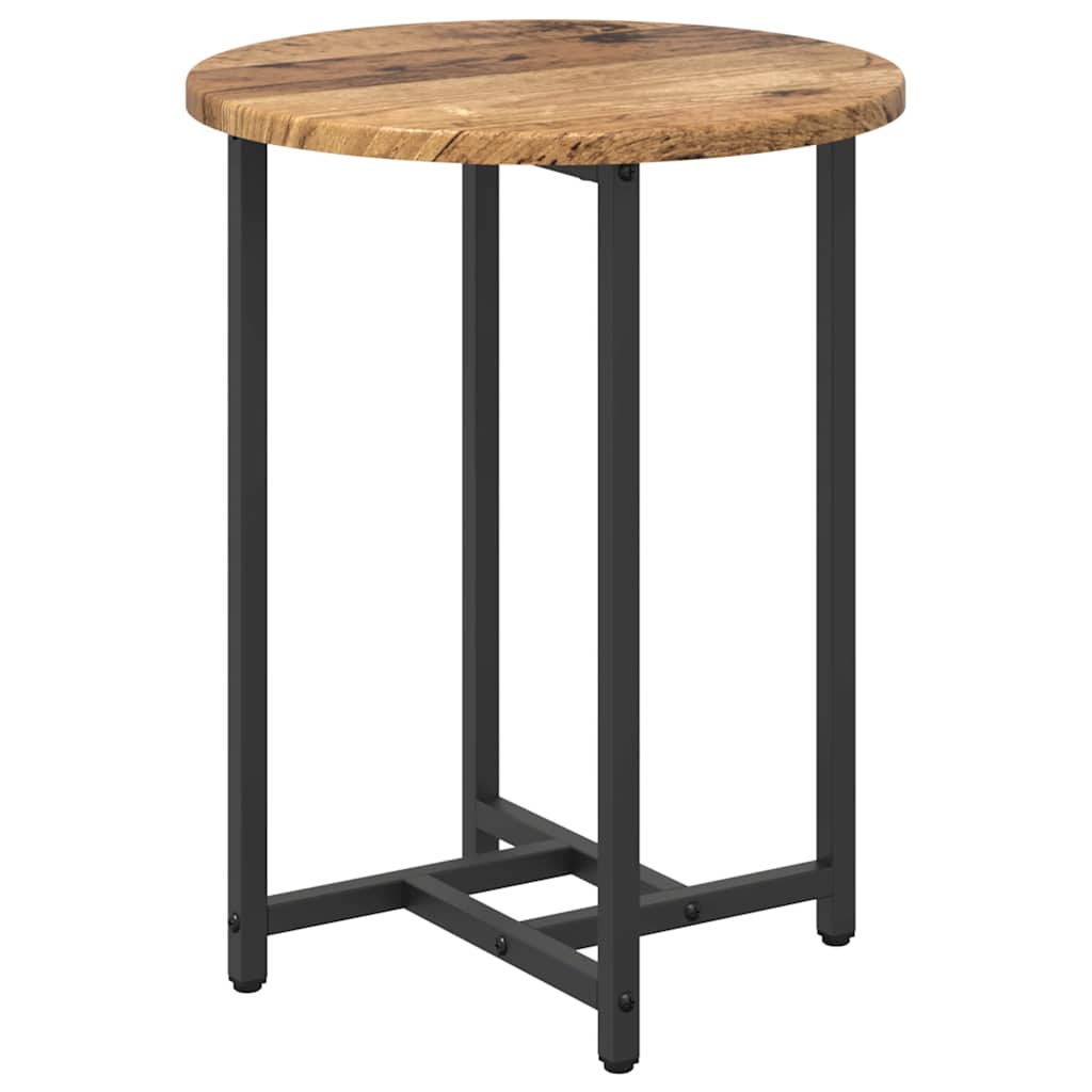 Bijzettafelset 2 pcs Oud Hout en Zwart is nu te koop bij PeponiXL, paradijselijk wonen!