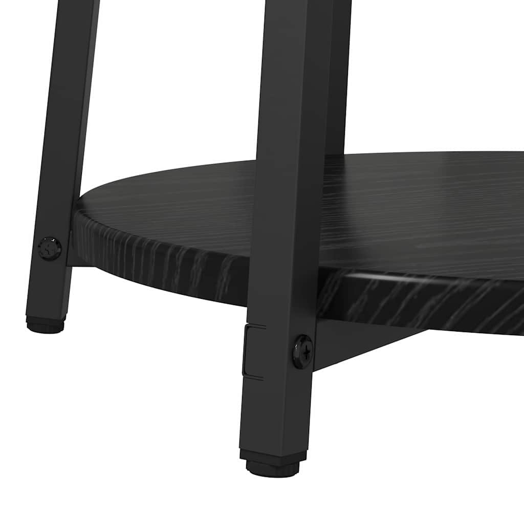 Bijzettafelset met plank 2 pcs Zwart Eiken is nu te koop bij PeponiXL, paradijselijk wonen!