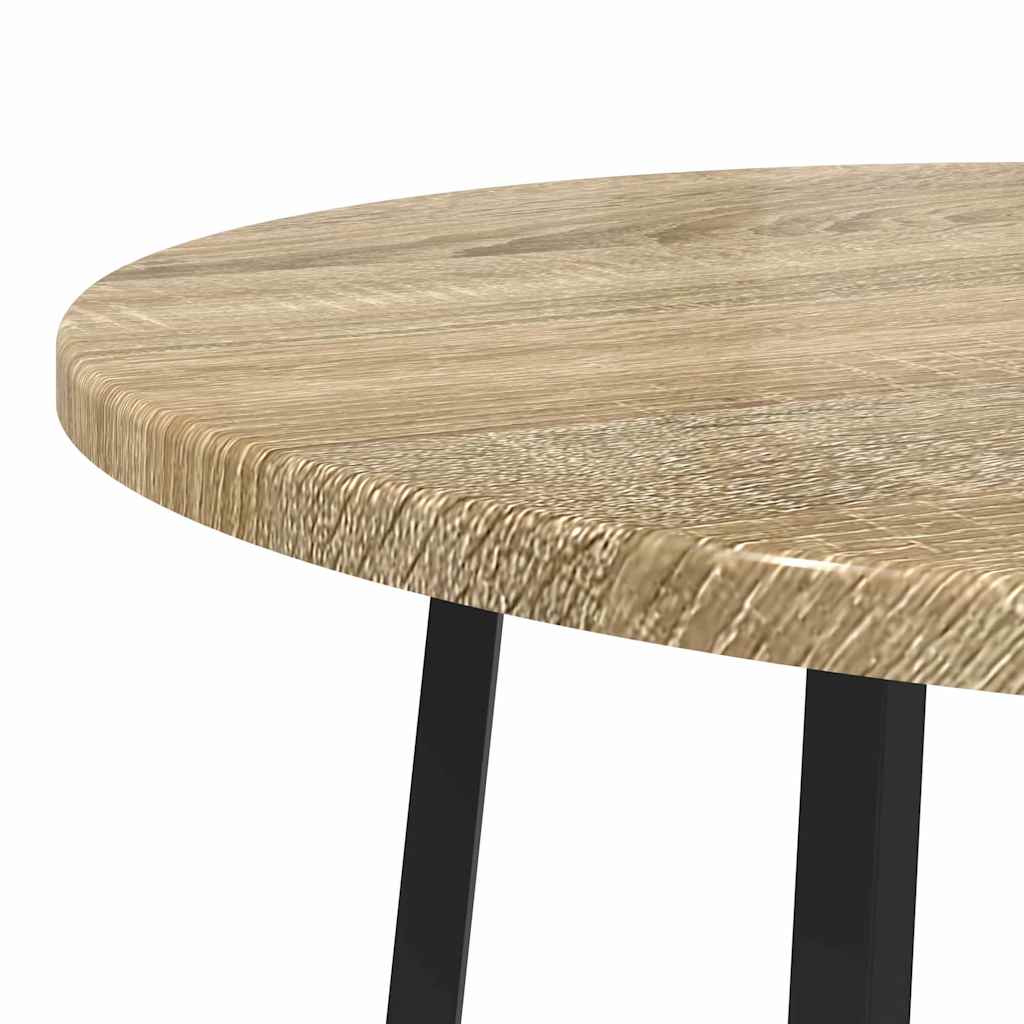 Bijzettafelset met plank 2 pcs Sonoma Eiken en Zwart is nu te koop bij PeponiXL, paradijselijk wonen!