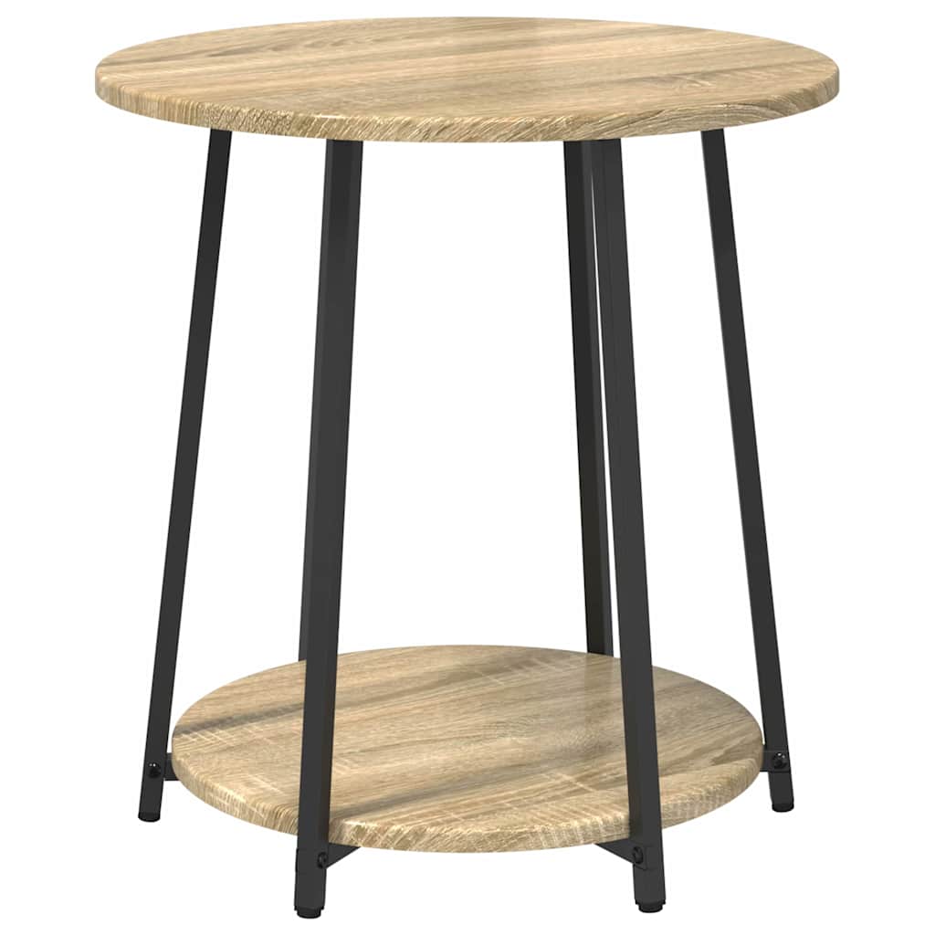 Bijzettafelset met plank 2 pcs Sonoma Eiken en Zwart is nu te koop bij PeponiXL, paradijselijk wonen!