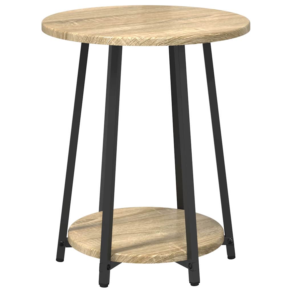Bijzettafelset met plank 2 pcs Sonoma Eiken en Zwart is nu te koop bij PeponiXL, paradijselijk wonen!