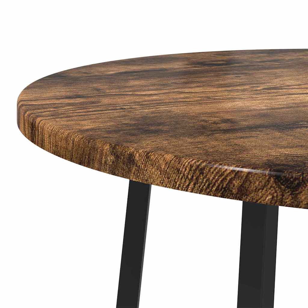 Bijzettafelset met plank 2 pcs Gerookt Eiken en Zwart is nu te koop bij PeponiXL, paradijselijk wonen!