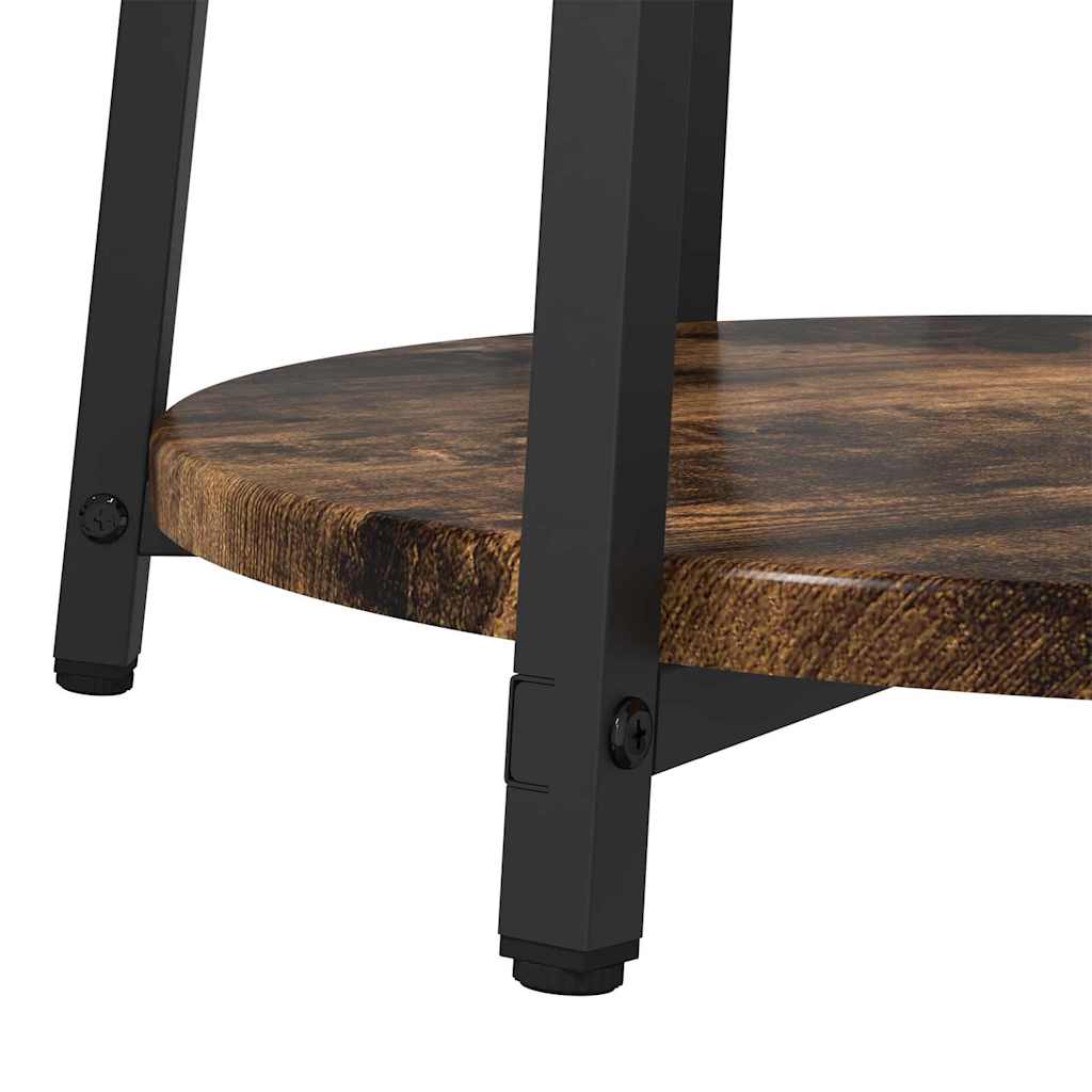 Bijzettafelset met plank 2 pcs Gerookt Eiken en Zwart is nu te koop bij PeponiXL, paradijselijk wonen!