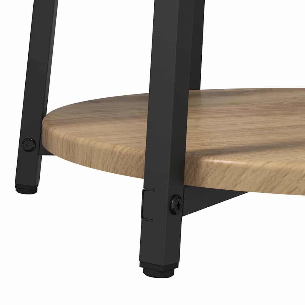 Bijzettafelset met plank 2 pcs Artisan Eiken en Zwart is nu te koop bij PeponiXL, paradijselijk wonen!