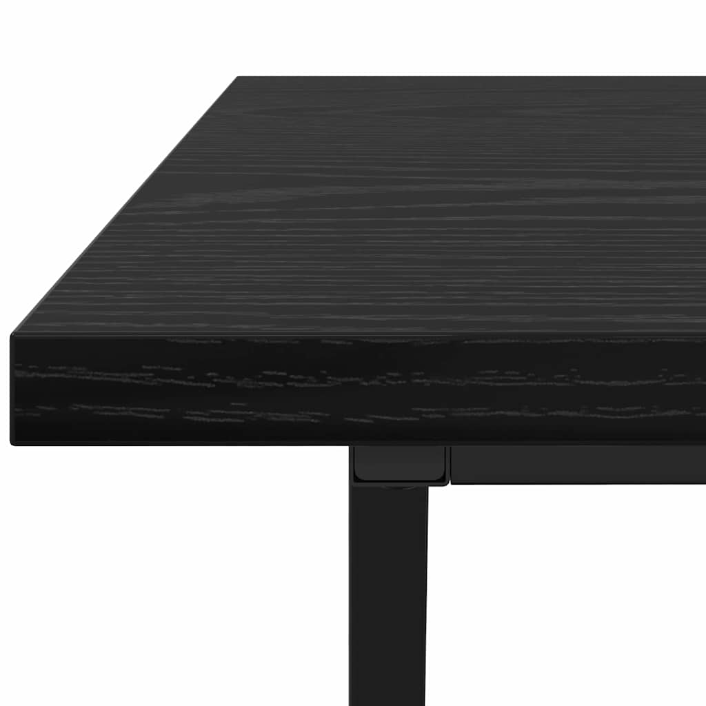 Salontafel Zwart Eiken 100 x 50 x 40 cm Bewerkt hout en metaal is nu te koop bij PeponiXL, paradijselijk wonen!