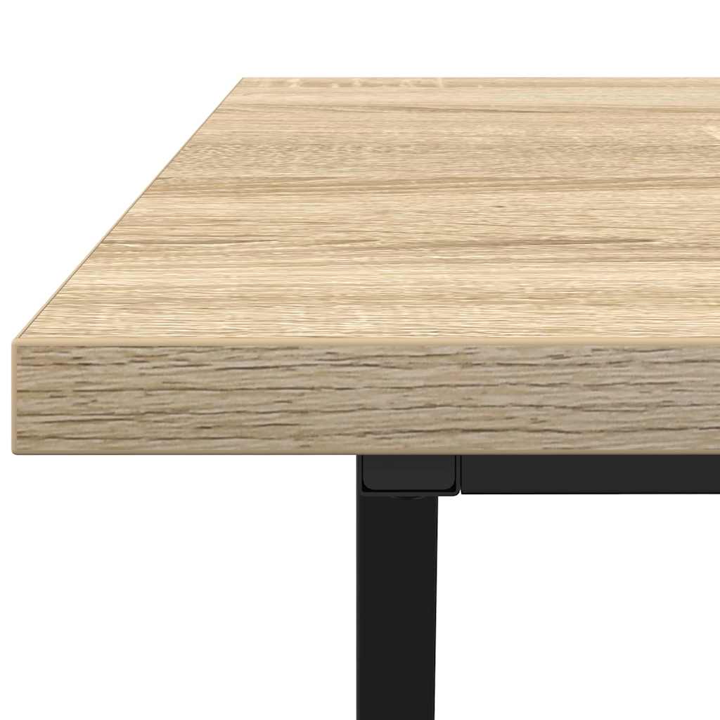 Salontafel Sonoma Eiken 100 x 50 x 40 cm Bewerkt hout en metaal is nu te koop bij PeponiXL, paradijselijk wonen!