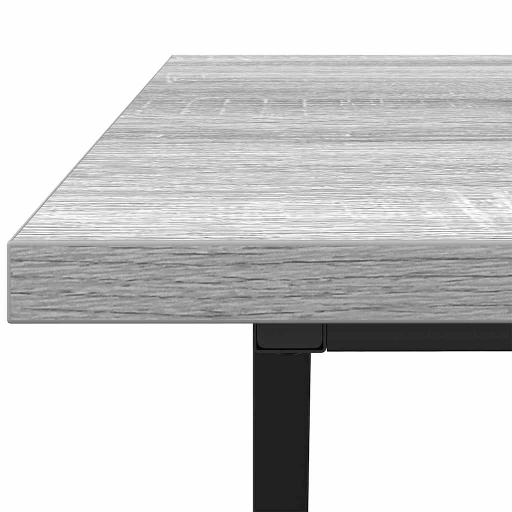 Salontafel Grijs 100 x 50 x 40 cm Bewerkt hout en metaal is nu te koop bij PeponiXL, paradijselijk wonen!
