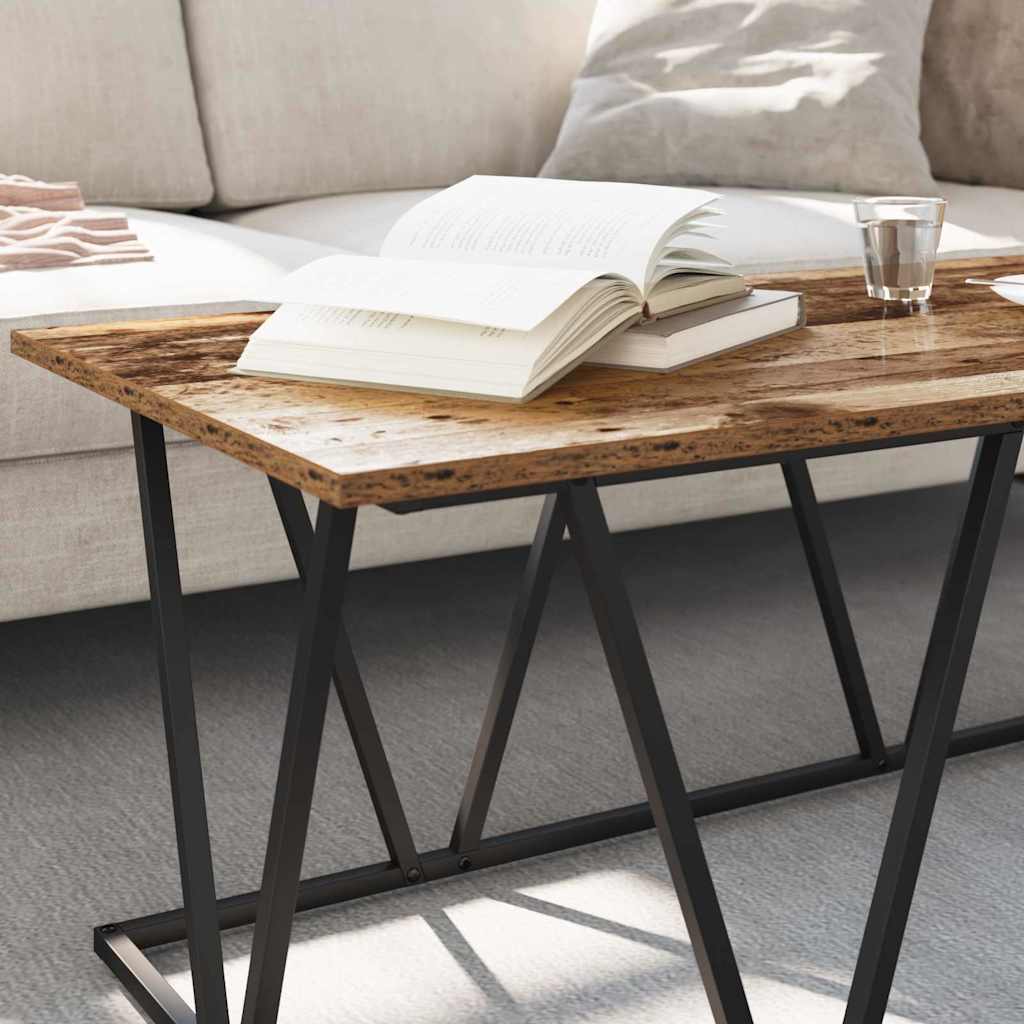 Salontafel Oud Hout 100 x 50 x 40 cm Bewerkt hout en metaal is nu te koop bij PeponiXL, paradijselijk wonen!