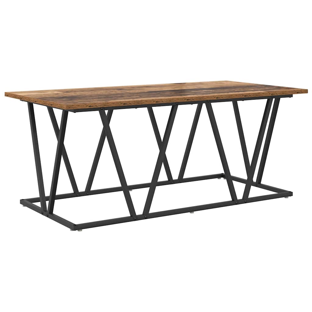 Salontafel Oud Hout 100 x 50 x 40 cm Bewerkt hout en metaal is nu te koop bij PeponiXL, paradijselijk wonen!