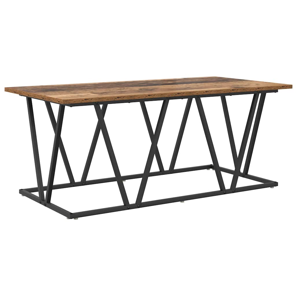 Salontafel Oud Hout 100 x 50 x 40 cm Bewerkt hout en metaal is nu te koop bij PeponiXL, paradijselijk wonen!