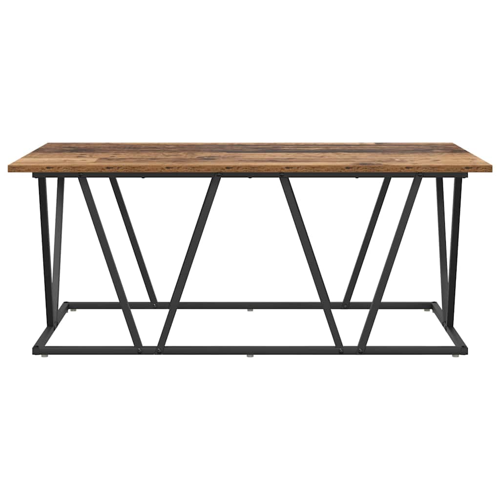 Salontafel Oud Hout 100 x 50 x 40 cm Bewerkt hout en metaal is nu te koop bij PeponiXL, paradijselijk wonen!