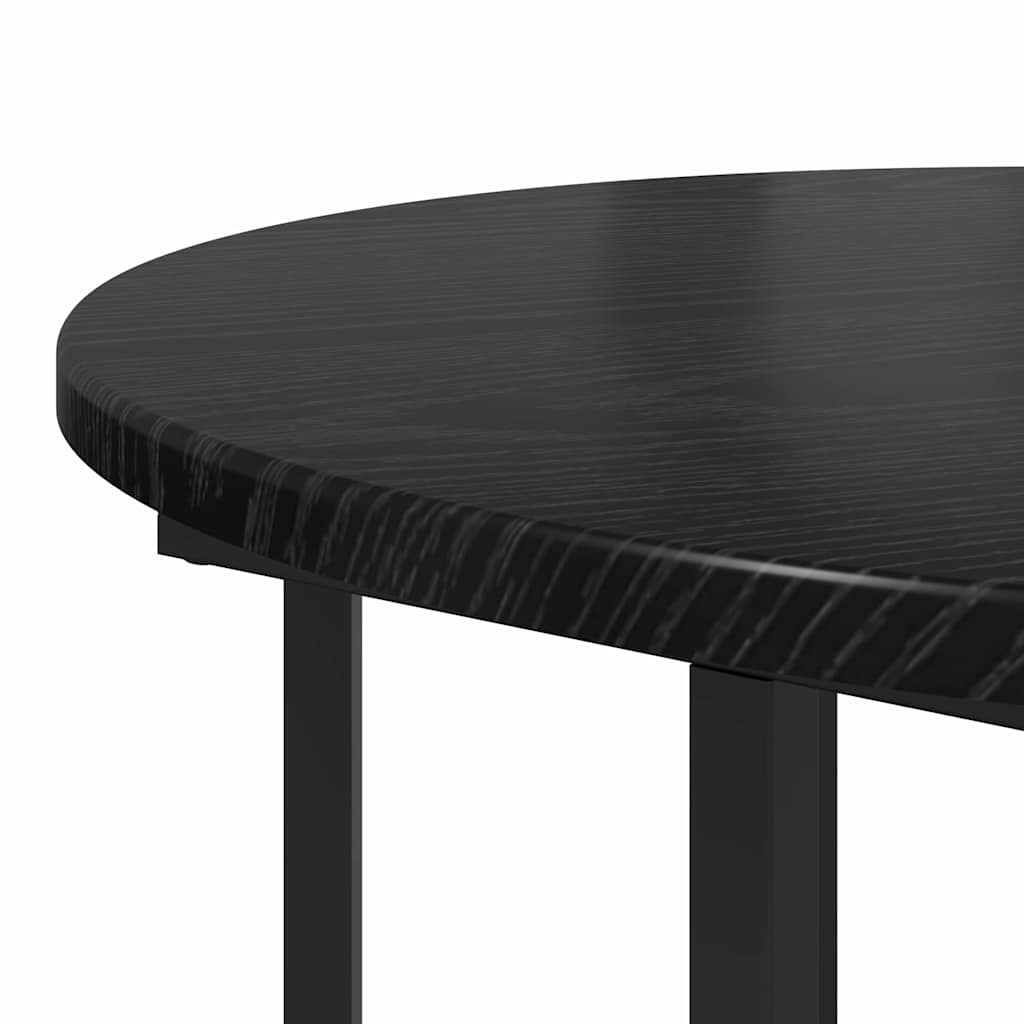 Bijzettafelset met plank 2 pcs Zwart Eiken is nu te koop bij PeponiXL, paradijselijk wonen!