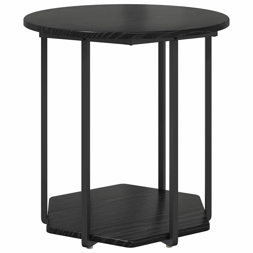 Bijzettafelset met plank 2 pcs Zwart Eiken is nu te koop bij PeponiXL, paradijselijk wonen!
