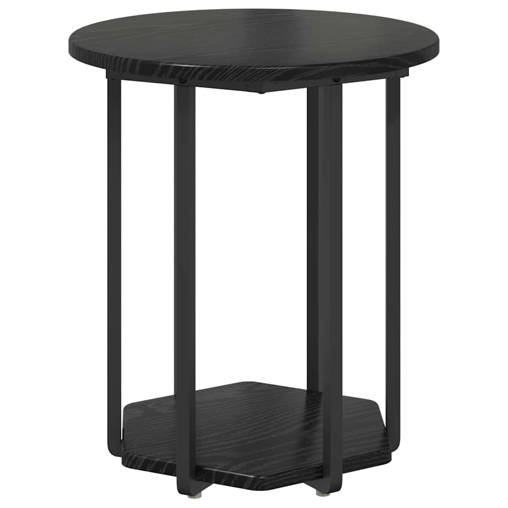 Bijzettafelset met plank 2 pcs Zwart Eiken is nu te koop bij PeponiXL, paradijselijk wonen!