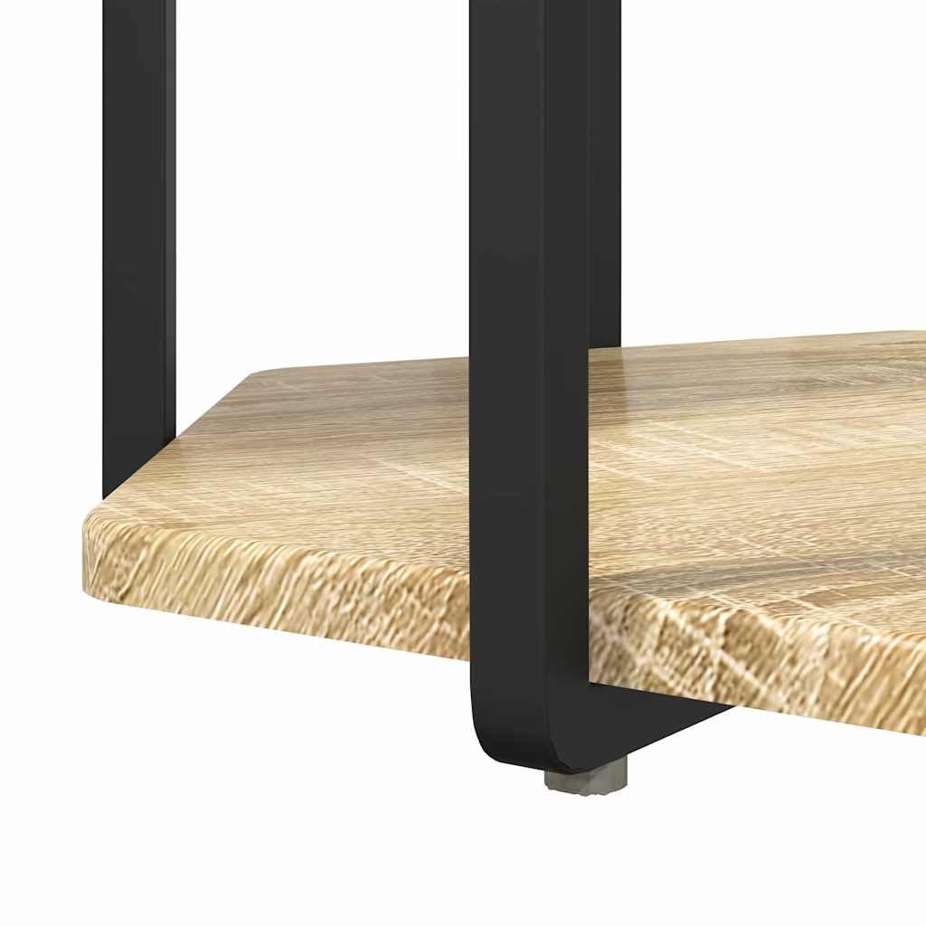 Bijzettafelset met plank 2 pcs Bruin is nu te koop bij PeponiXL, paradijselijk wonen!